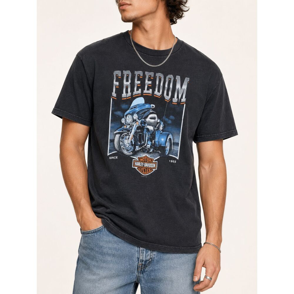 Harley Davidson Freedom Trike T-Shirt Large 2021 Black Biker Graphic Tee USA